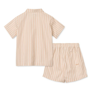 Liewood - Leona Organic Cotton Shirt and Shorts Set | Peach
