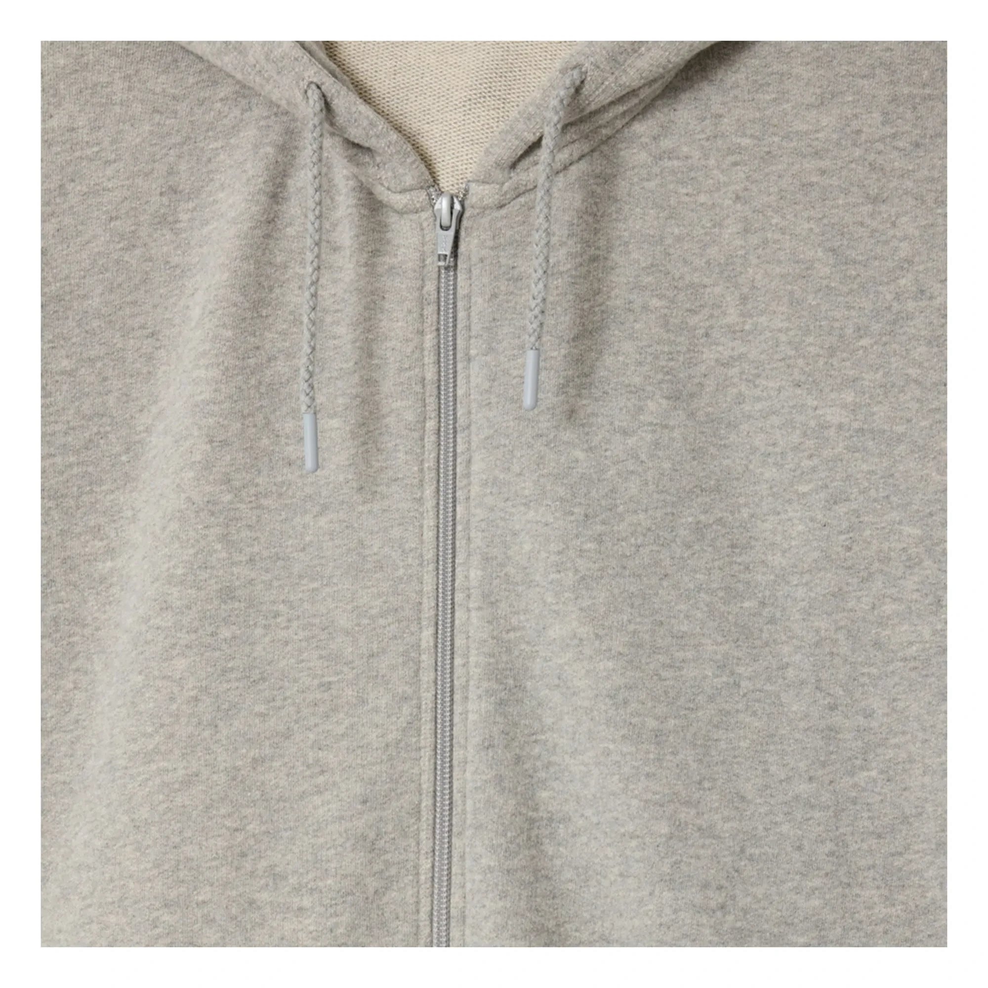 American Vintage - Hooded Zip-up Sweatshirt | Grey Melange