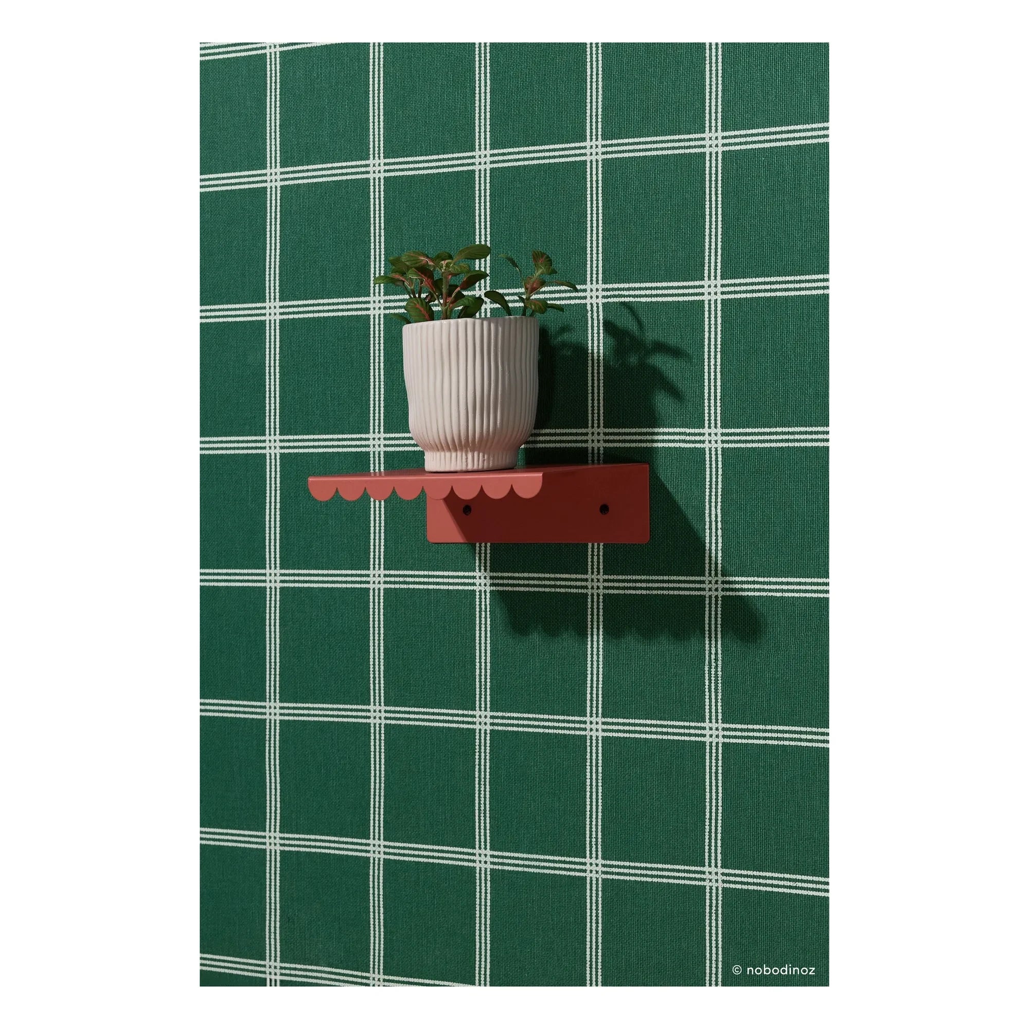 Nobodinoz - Vibes duvar rafı 20x16 cm | Terracotta