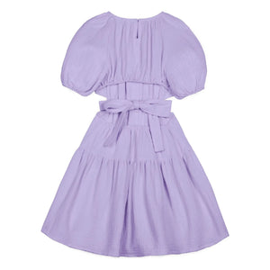 Mipounet - Lilac Marine Şifon Organik Pamuk Elbise