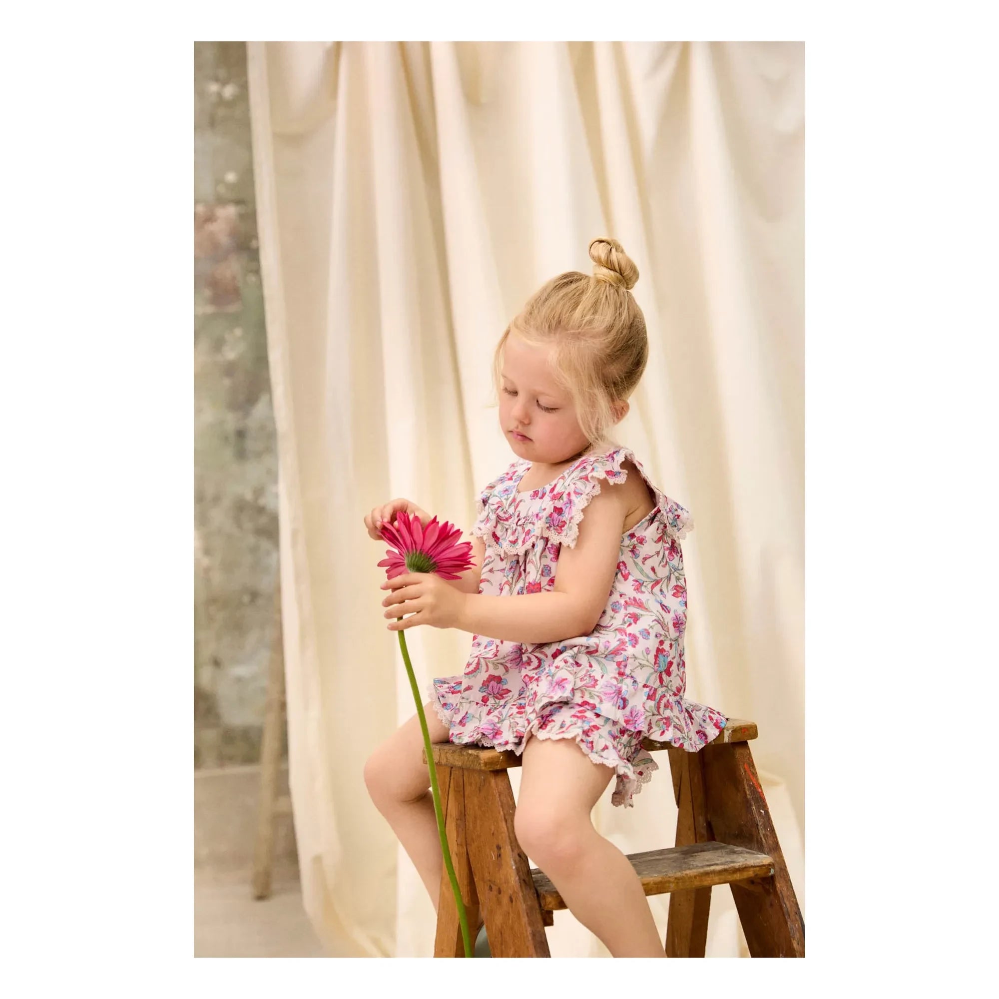 Louise Misha - Inessa Fleurie Organic Cotton Blouse | Cream