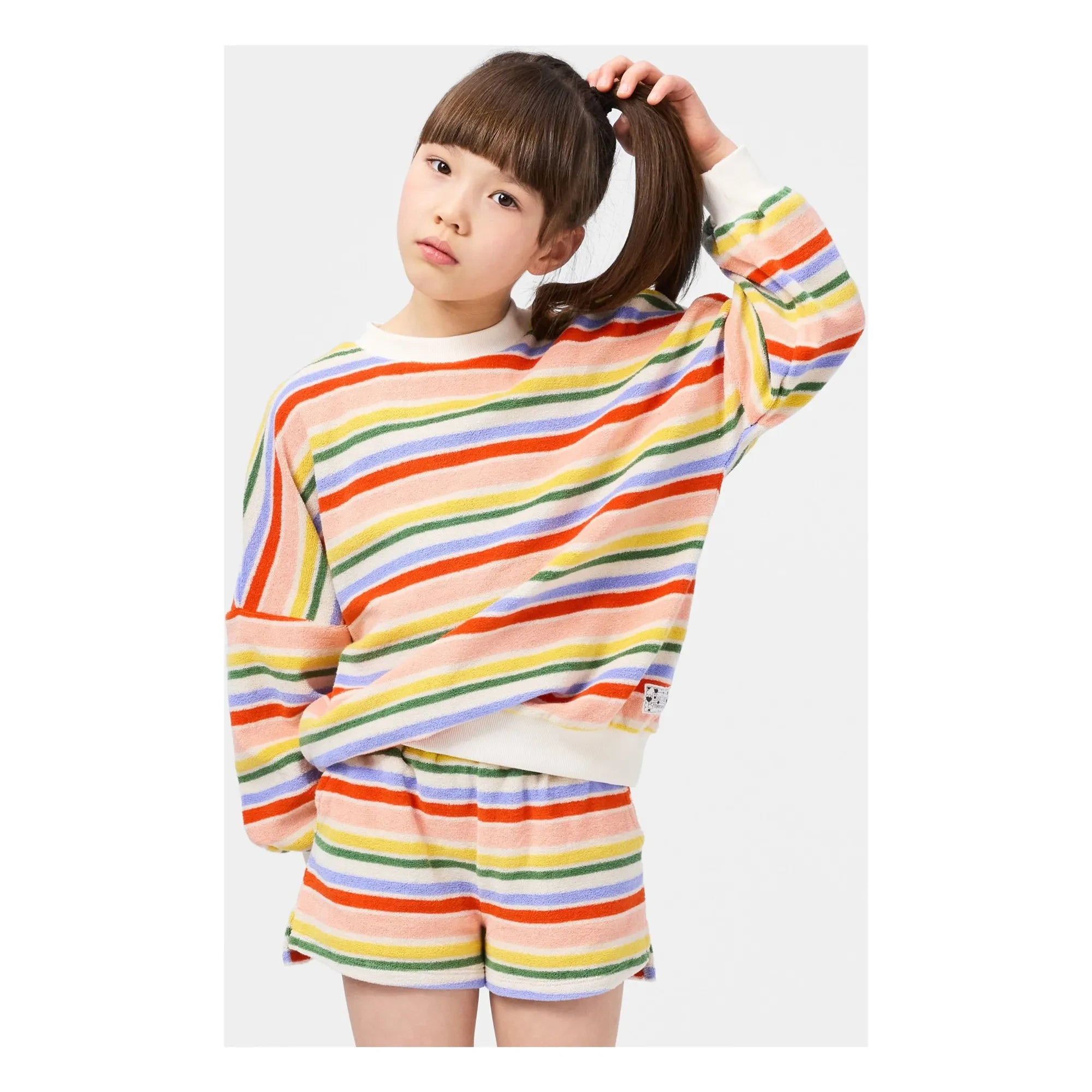 Molo - Angela Striped Organic Cotton Shorts | Orange