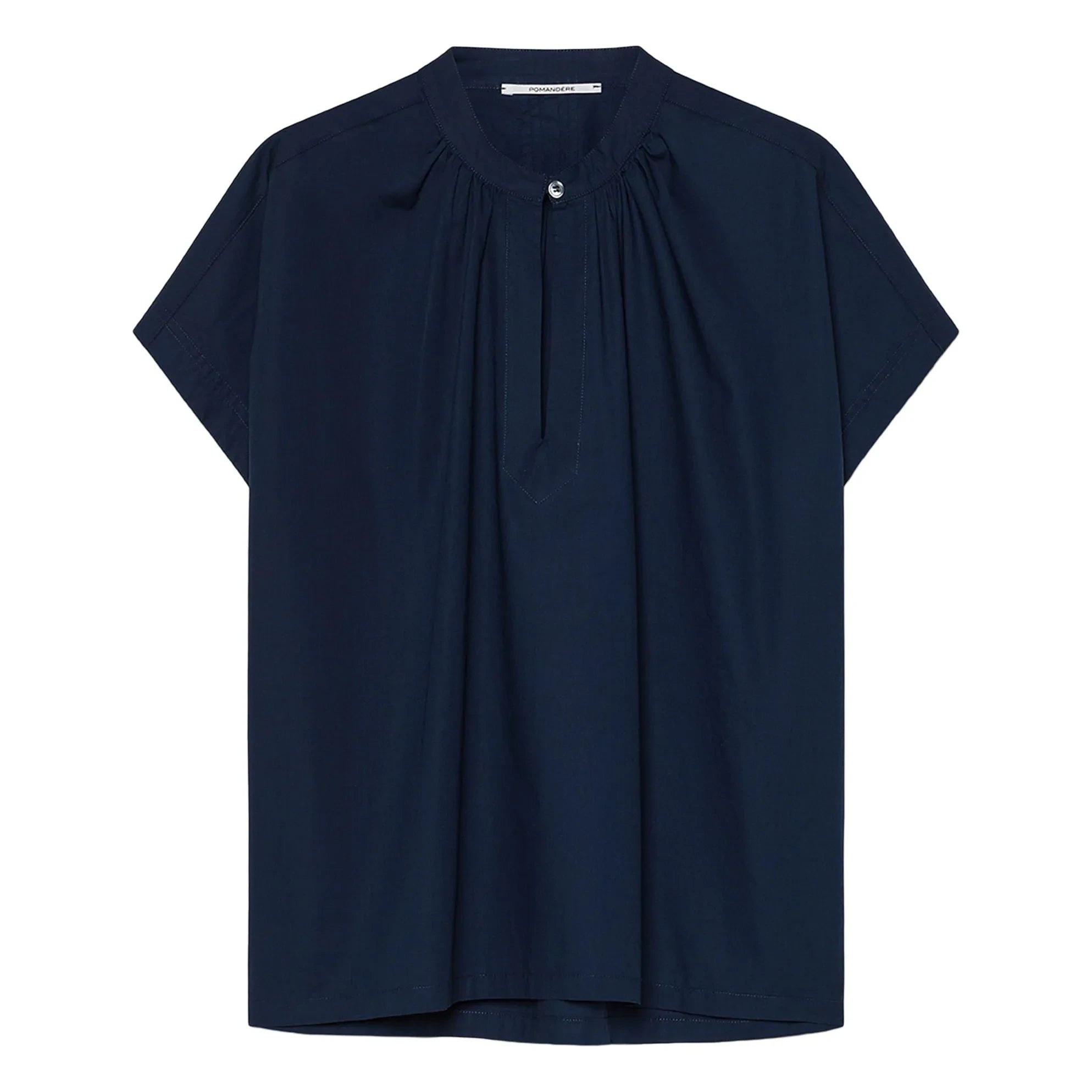 Pomandère - Short Sleeve Blouse | Navy blue