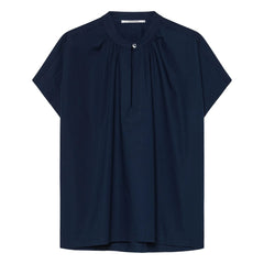 Pomandère - Short Sleeve Blouse | Navy blue