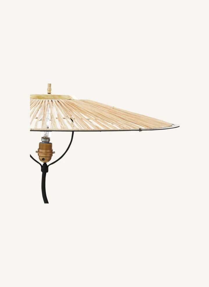 Honoré - Kaa Metal and Raffia Floor Lamp | Black