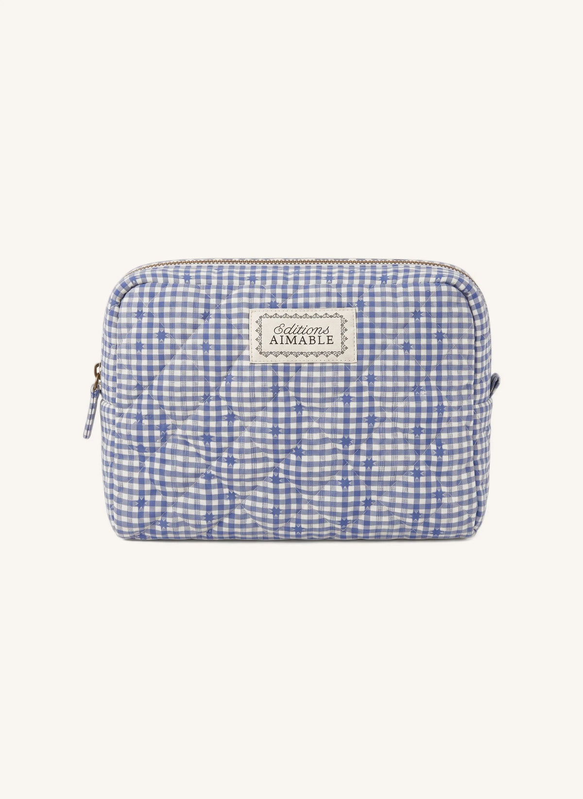 Editions Aimable - Tuscany diaper bag | Blue Vichy Cotton