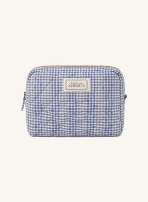 Editions Aimable - Tuscany diaper bag | Blue Vichy Cotton