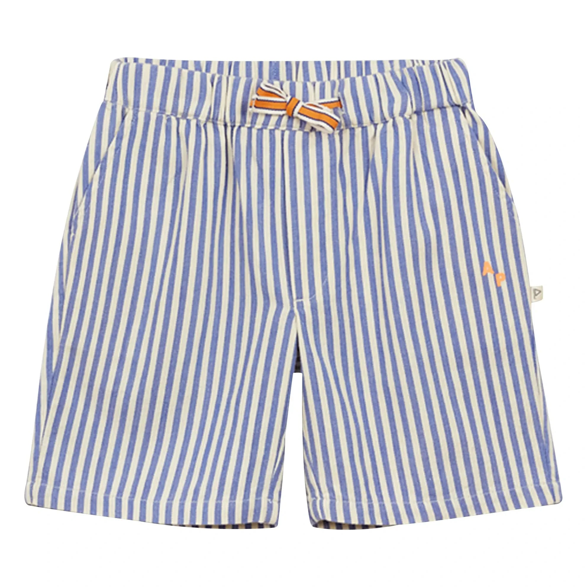 Arsène et Les Pipelettes - Striped Denim Shorts | Blue