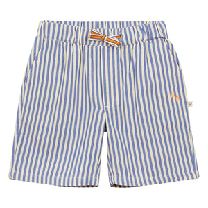 Arsène et Les Pipelettes - Striped Denim Shorts | Blue