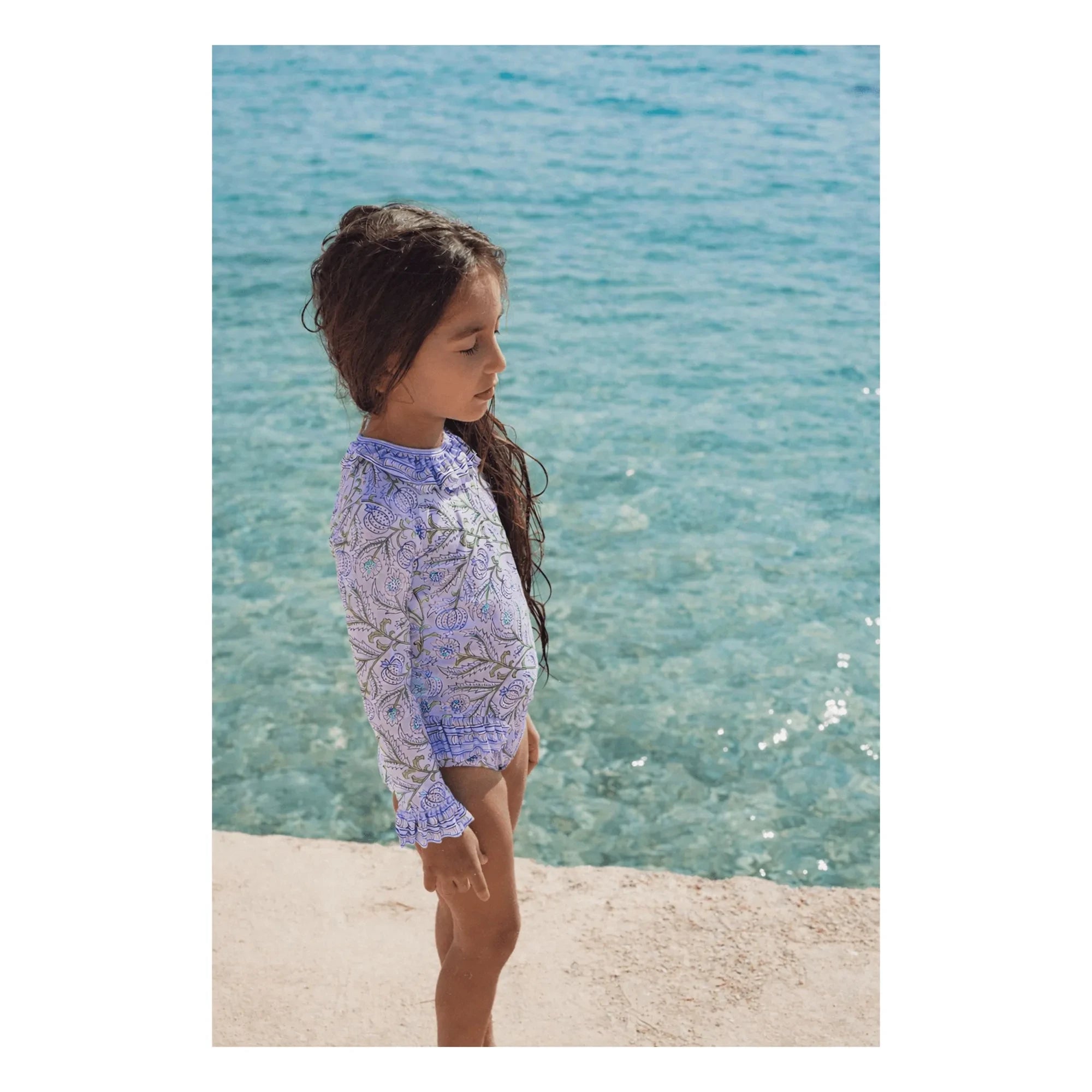 Lison Paris - Poppy Floral UV Protective Swimsuit | Lilac