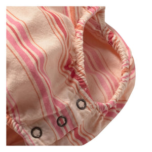 Cozmo - Street Striped organik pamuklu tulum | Pembe