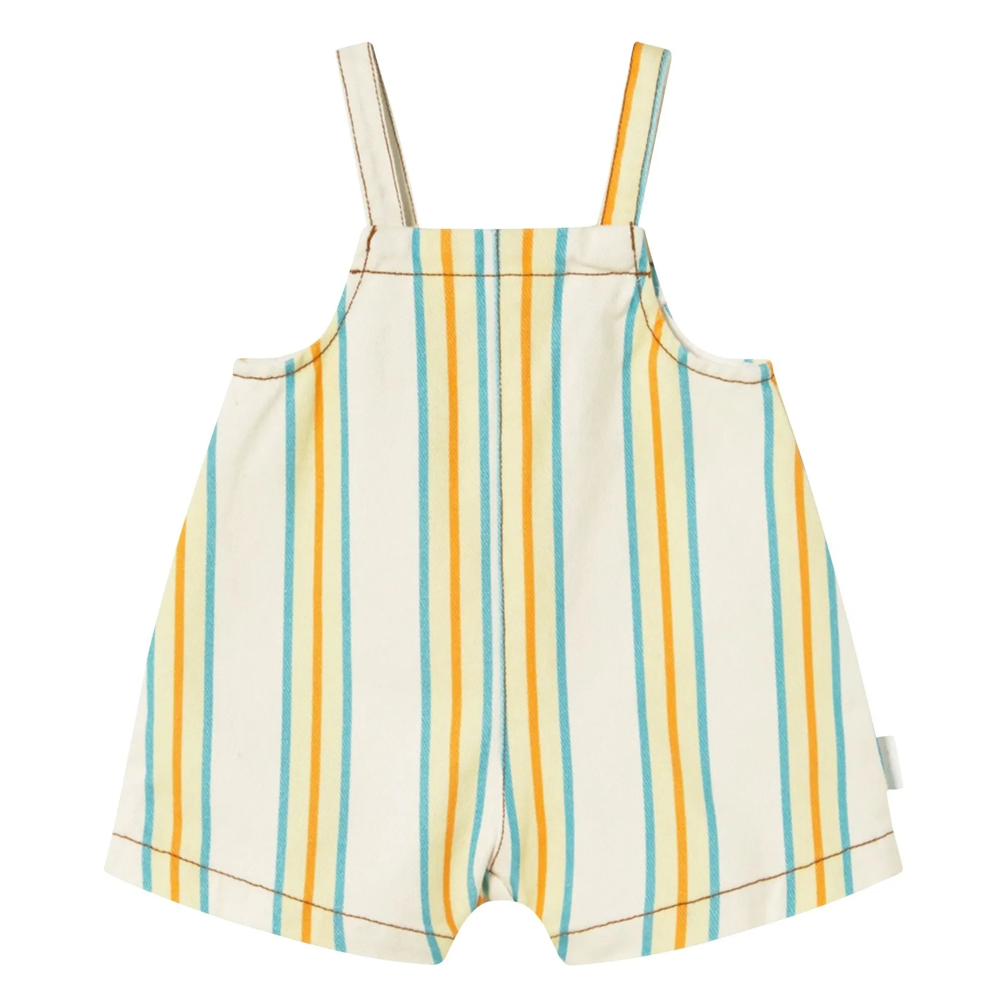 Tinycottons - Striped Short Jumpsuit | Yellow