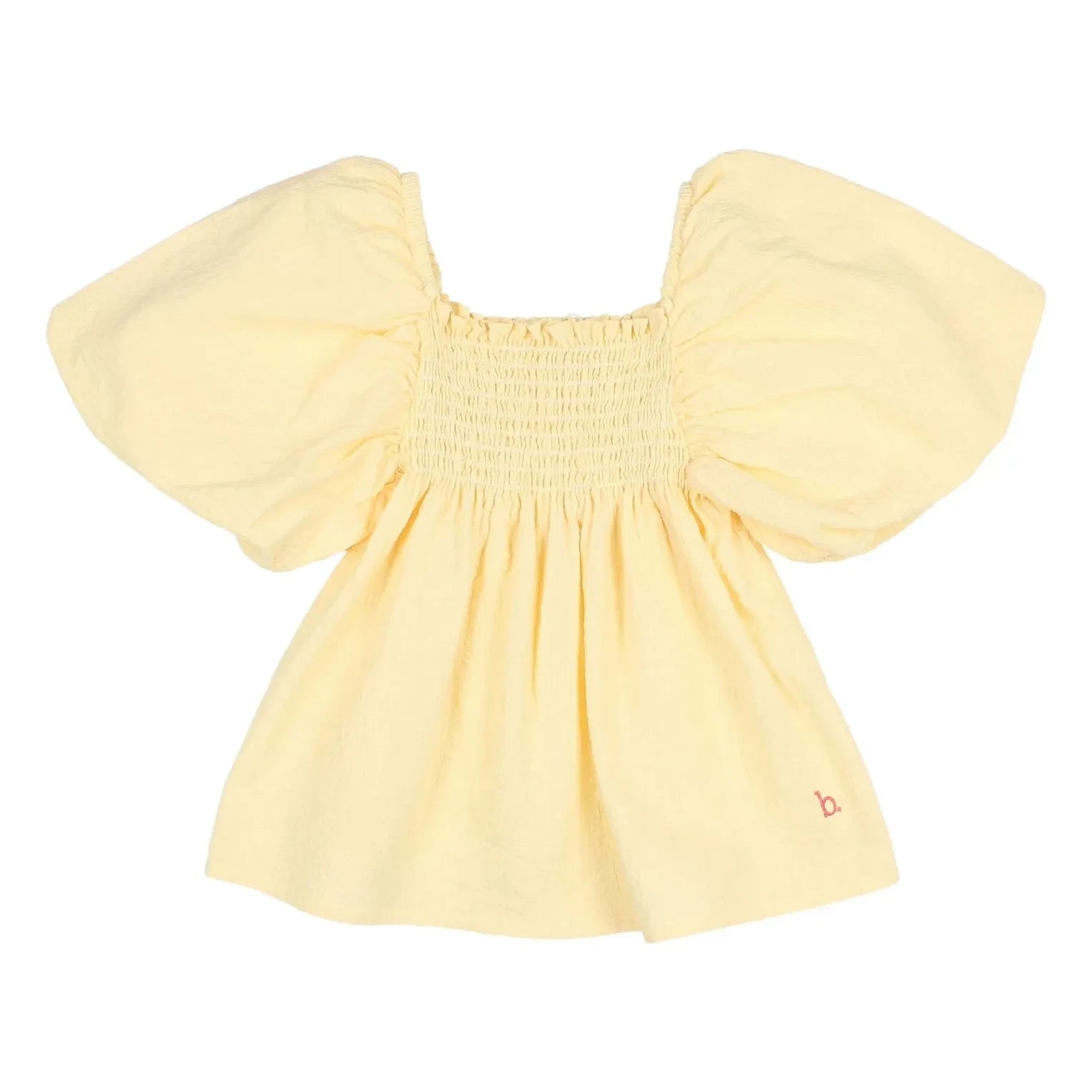 Búho - Organic Cotton Balloon Sleeve Blouse | Yellow