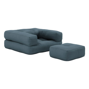 Karup Design - Children's Cube Pouf Seat | Petrol Blue