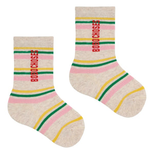 Bobo Choses - Set of 2 Kaleidoscope Organic Cotton Socks | Beige