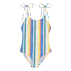 Lison Paris - Striped Havana One-Piece Swimsuit | Yellow