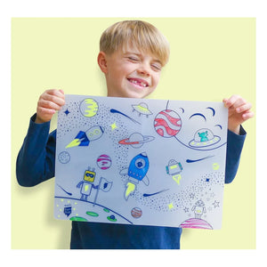 Superpetit - 5 Felt Pen and Superhero Bracelet Coloring Set