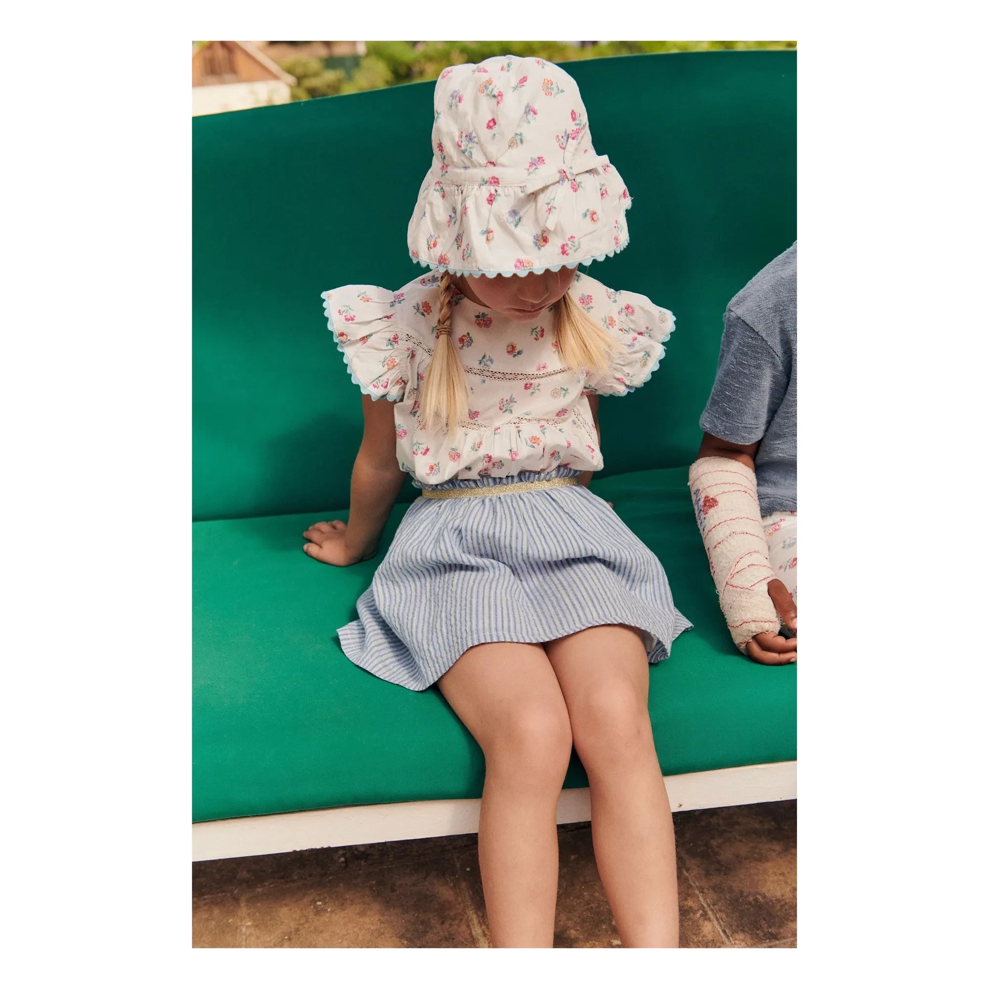 Louise Misha - Cephee Organic Cotton Skirt | Blue