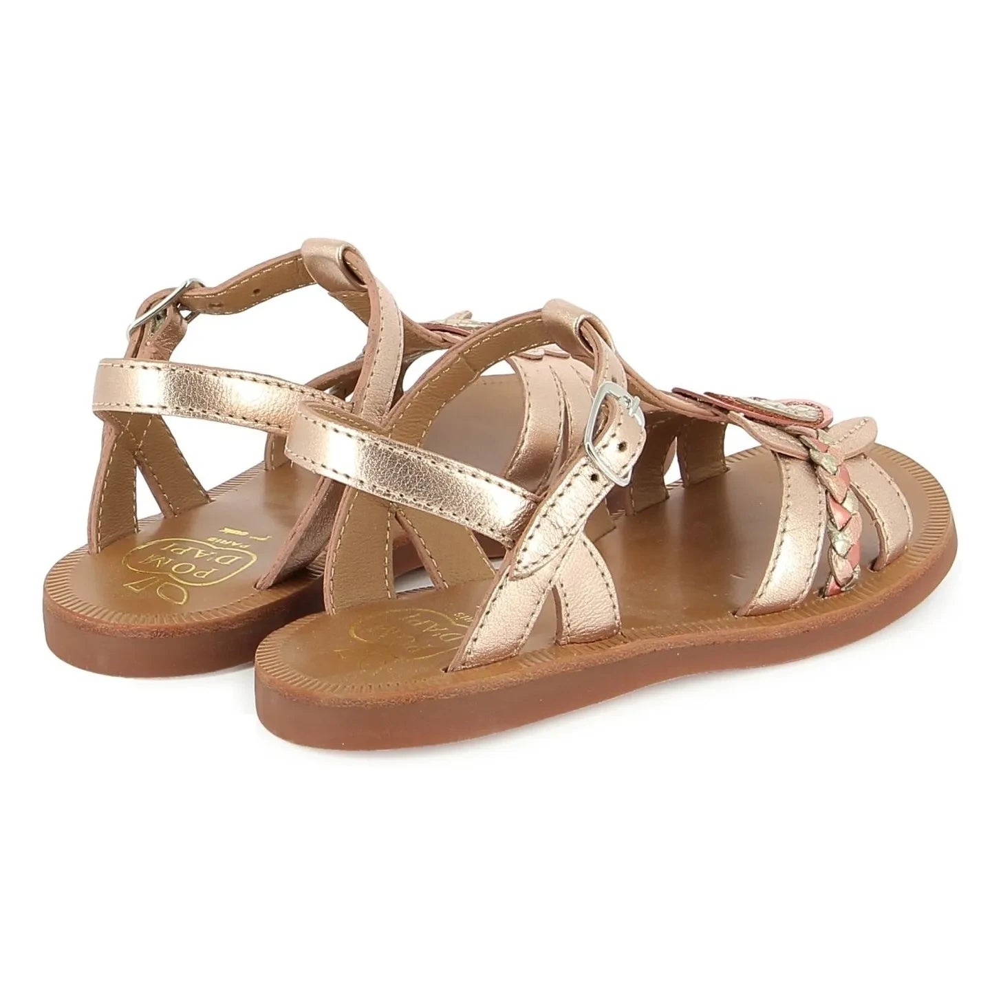 Pom d'Api - Plagette Alto Metallic Sandals | Copper Red