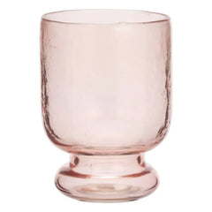 Madam Stoltz - Hammer Pattern Handle Glass | Pink