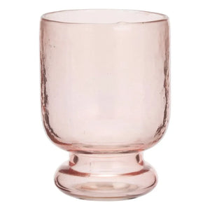 Madam Stoltz - Hammer Pattern Handle Glass | Pink