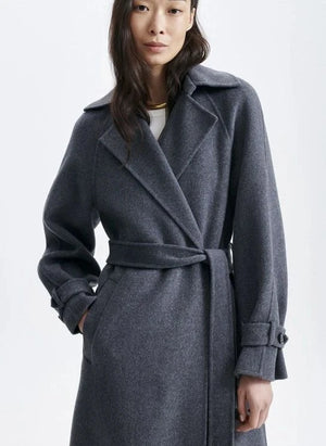 Vanessa Bruno - Faro Wool Coat | Speckled charcoal gray