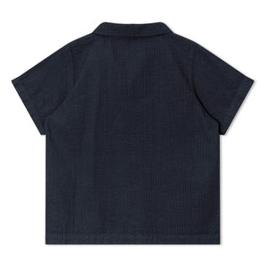 Matona - Plain Organic Cotton Shirt | Navy
