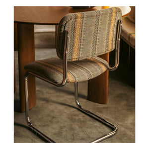 The Socialite Family - Classica chair in striped woven fabric | Mustard