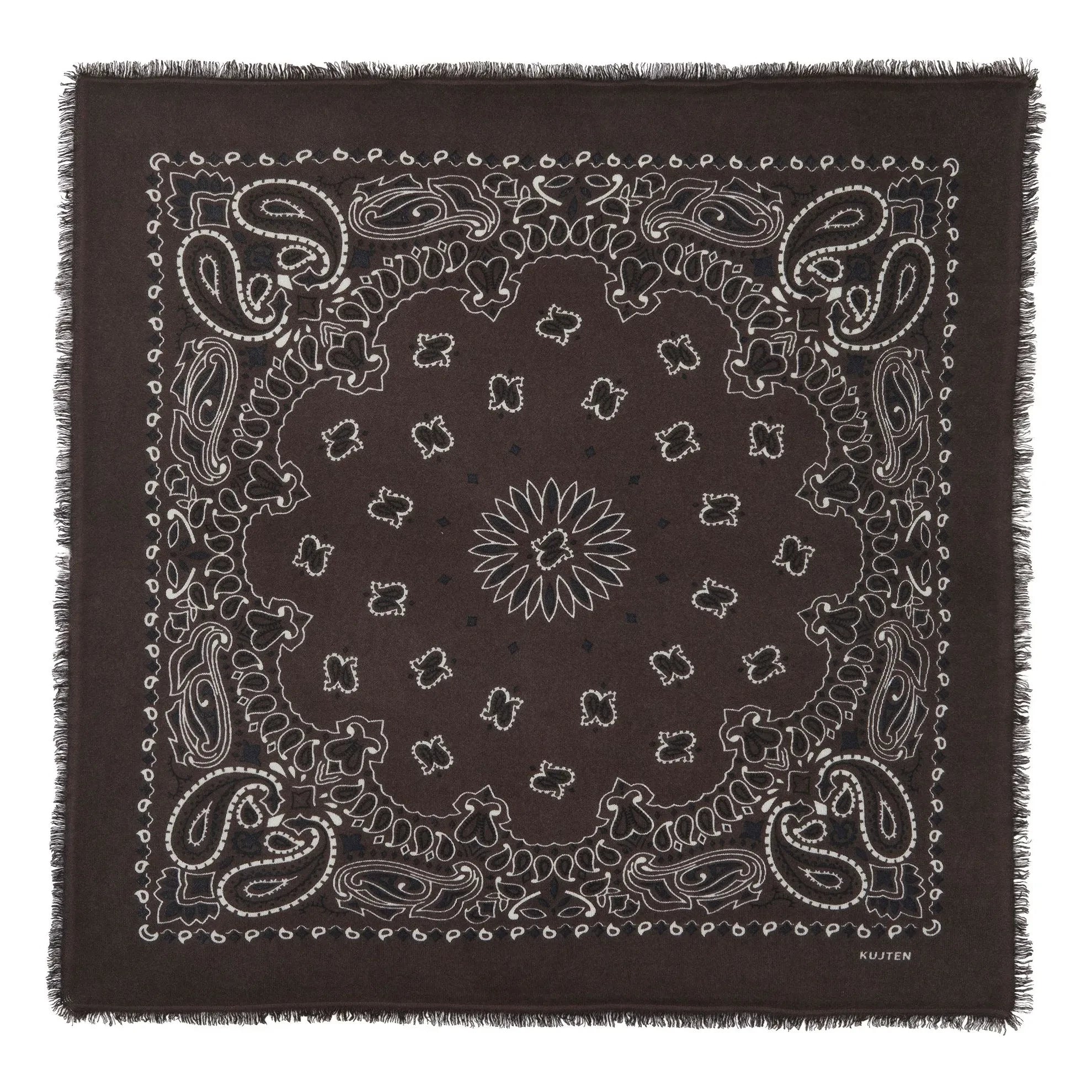 Kujten - Hachiko Cashmere Bandana | Brown