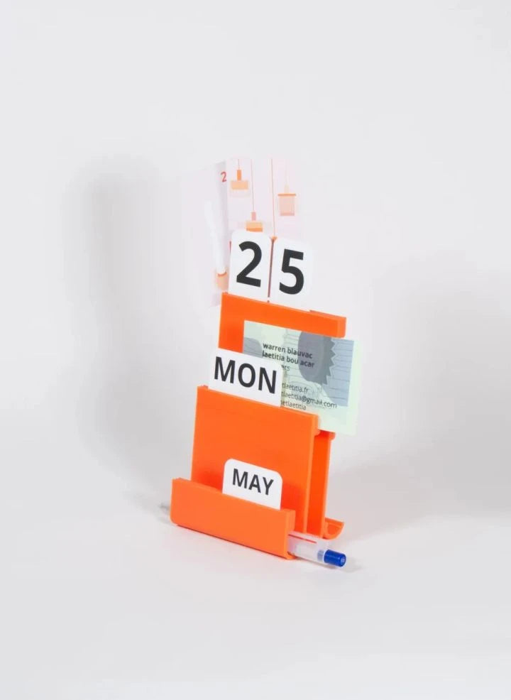 Warren & Laëtitia - Joe's Perpetual Calendar | Orange