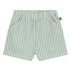 Petit Bateau - Striped Linen Shorts | Green
