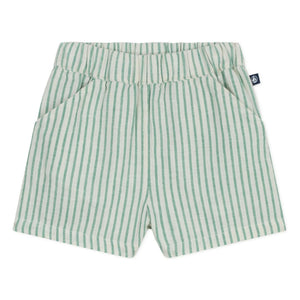 Petit Bateau - Striped Linen Shorts | Green