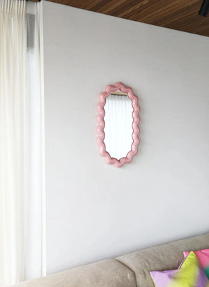 &Klevering - Zikzak ayna | Pembe