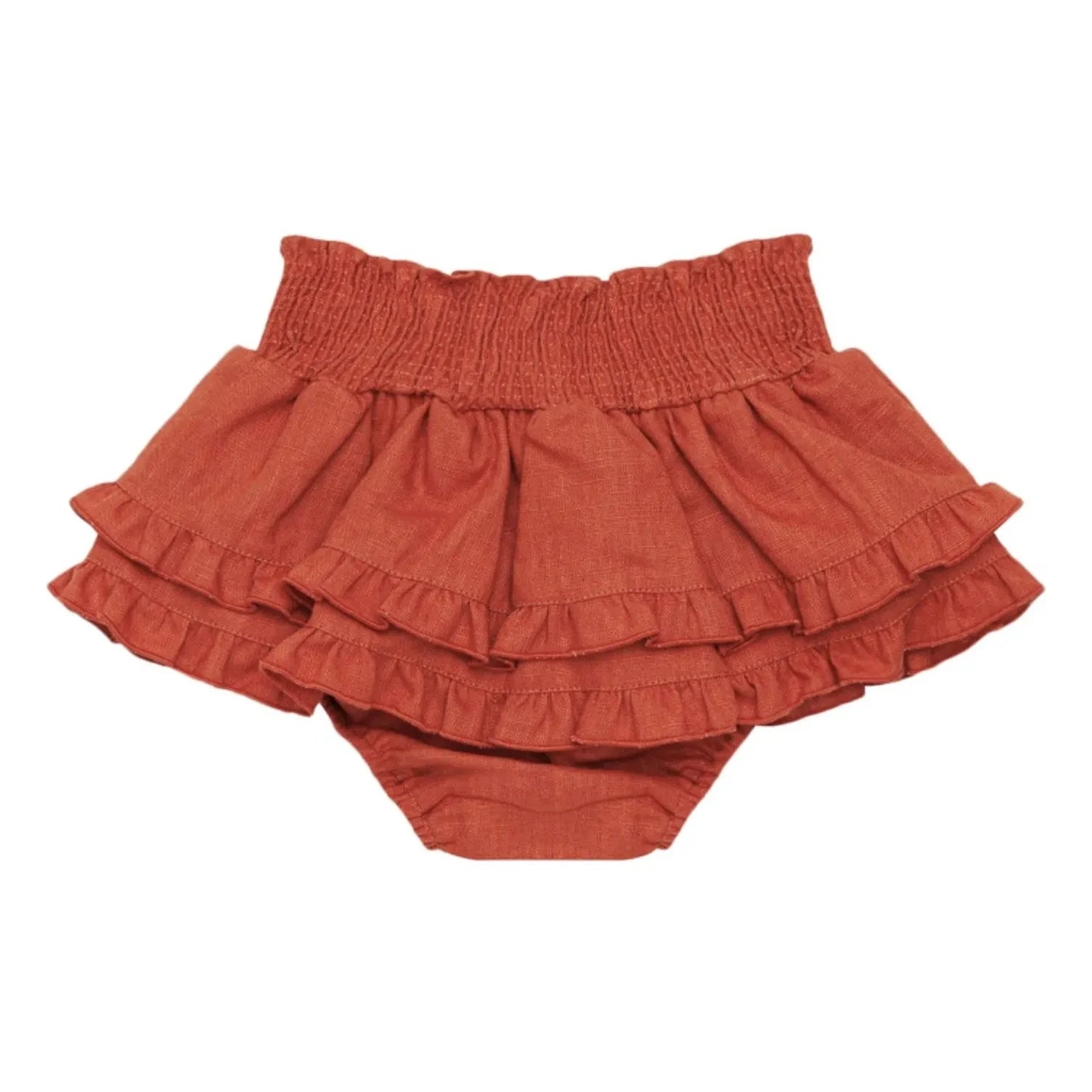 Donsje - Vaibi Linen Bloomer Skirt | Pale red