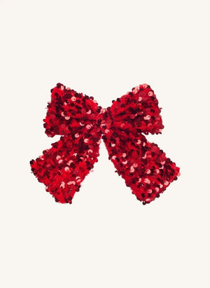 Rockahula Kids - Kadife Payetli Fiyonk Saç Tokası | Kırmızı