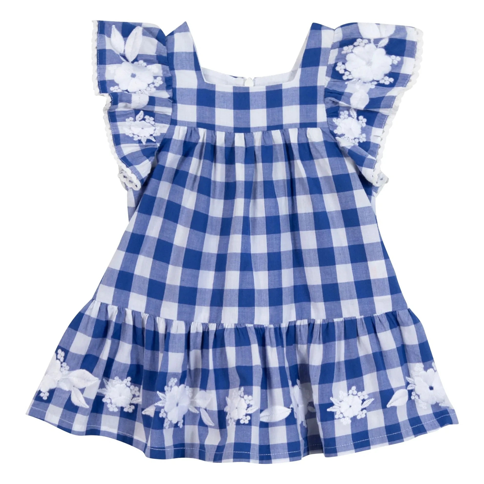 Tartine et Chocolat - Muslin Ruffled Dress | Royal Blue