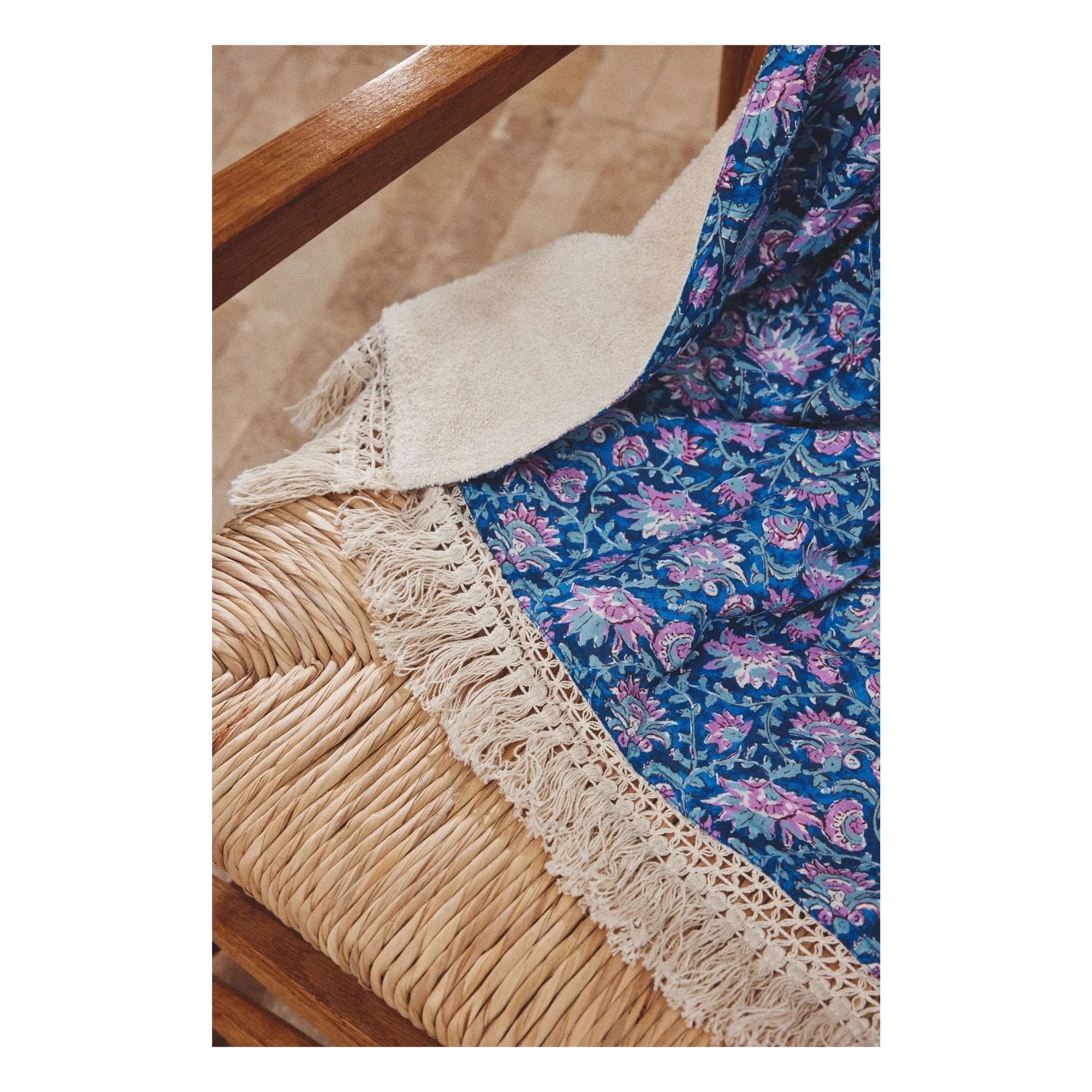 Louise Misha - Lana Organic Cotton Beach Towel | Navy Blue