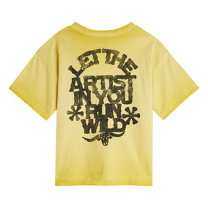 Scotch & Soda - Oversize Artwork Logo T-Shirt | Yellow