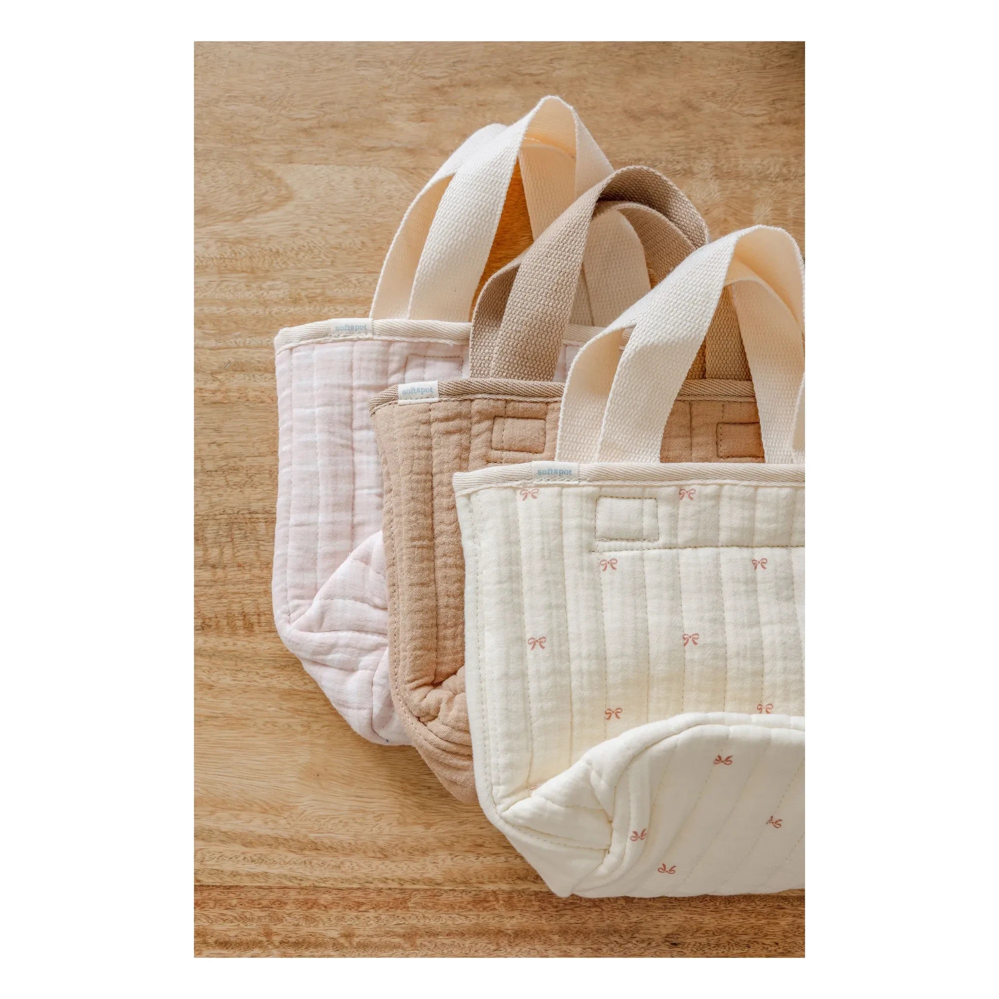 Soft Spot - Organic Cotton Ribbon Storage Basket | Ivory