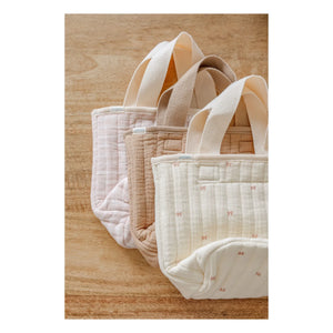 Soft Spot - Organic Cotton Ribbon Storage Basket | Ivory