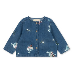 Konges Sløjd - Denim Sequin Ice Cream Motif Organic Cotton Jacket | Blue