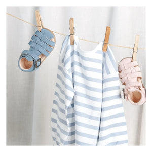 Lazare - Ernest Suede sandals | Denim blue
