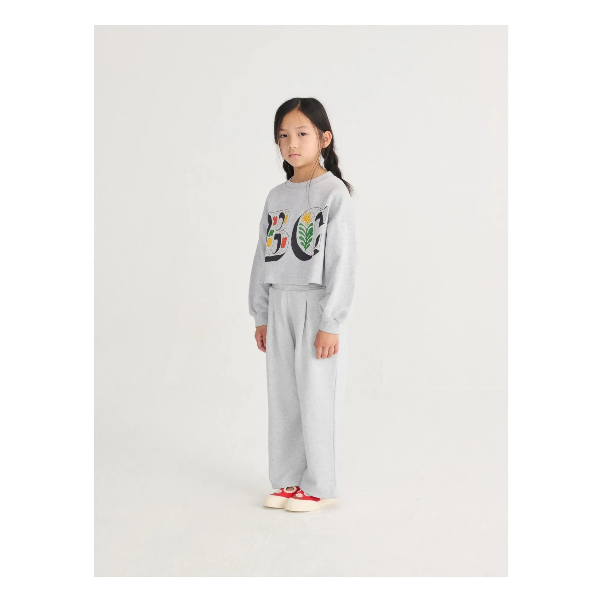 Bobo Choses - Organik Pamuklu Sweat Crop BC | Gri melanj