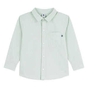 Petit Bateau - Sage | Plain Linen Shirt