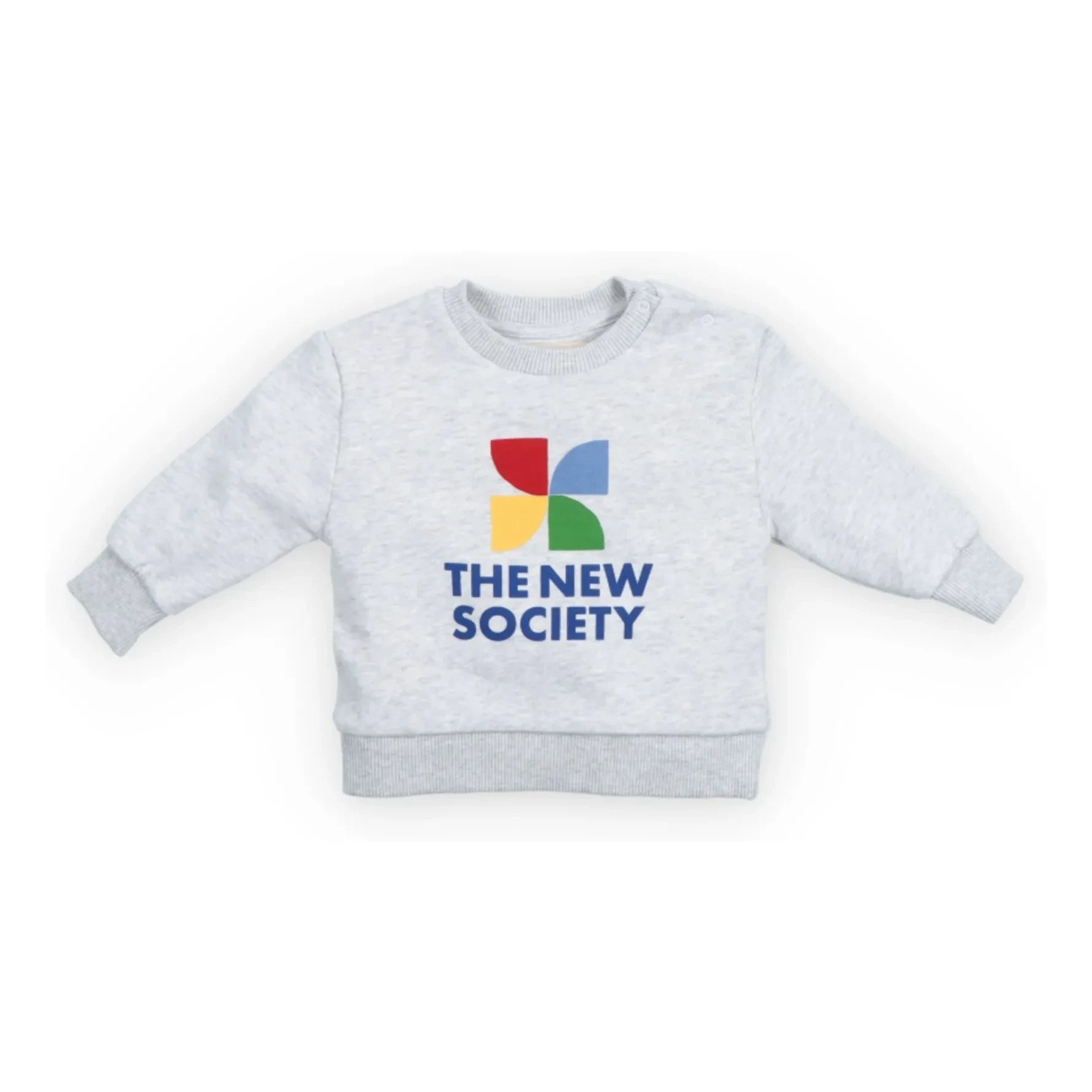 the new society - TNS Logo Sweatshirt | Grey Melange
