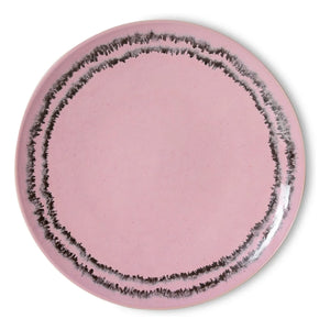 HKliving - Bubble ceramic dinner plates - Set of 2 | Pink