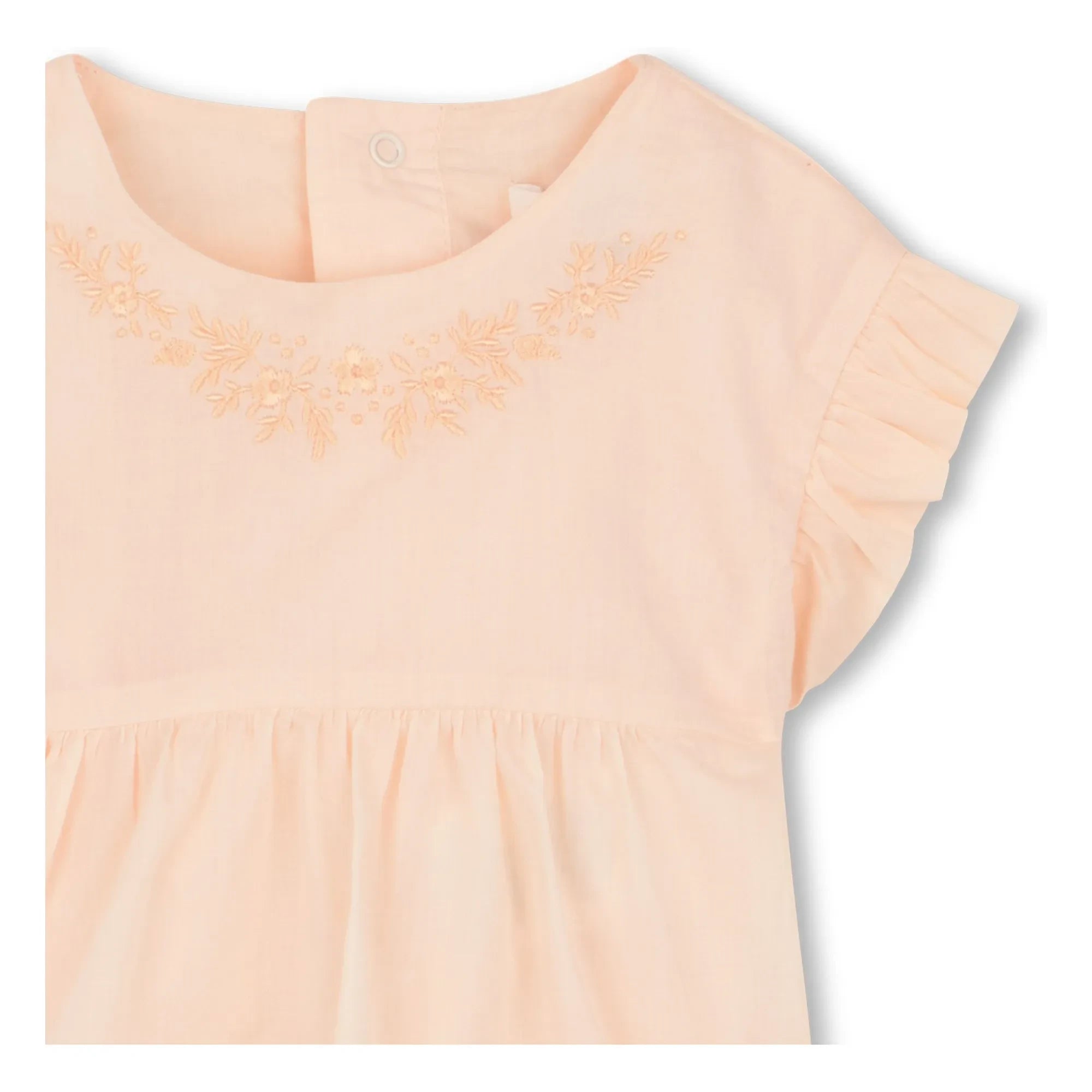 Chloé - Organik pamuk bluz ve bloomer seti | Toz pembe