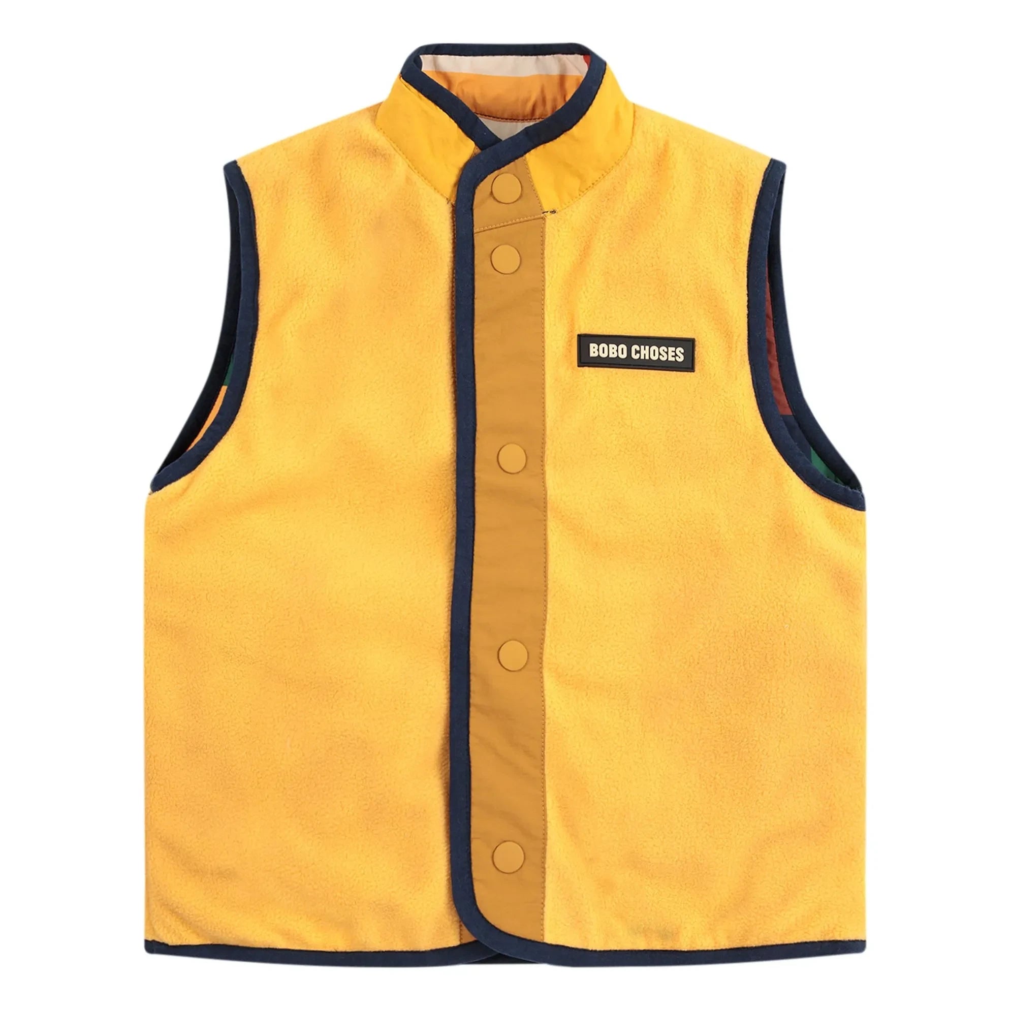 Bobo Choses - Sleeveless Double-Sided Recycled Fiber Jacket | Yellow