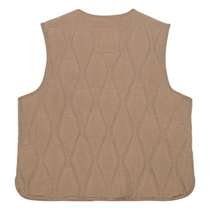 Smallable Kid - Sleeveless Quilted Cheer Jacket | Dark Gray