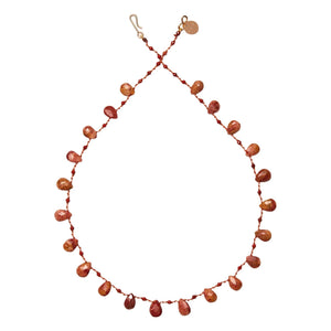 Ivarene - Harper Drop and Bead Necklace | Red Jasper